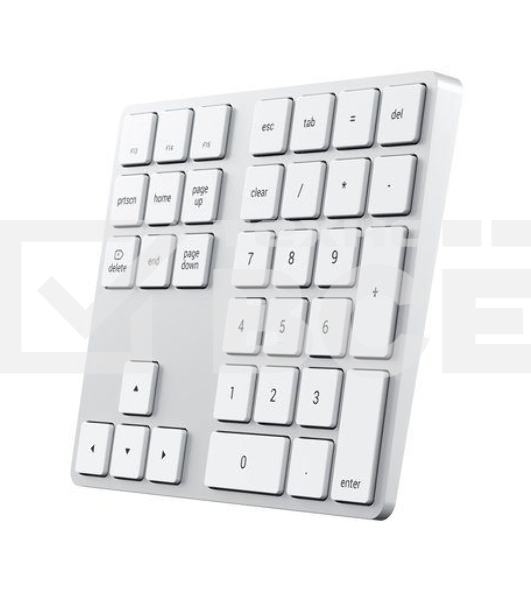 Беспроводной блок клавиатуры Satechi Aluminum Extended Keypad. Цвет серебряный. Satechi Aluminum Extended Keypad - Silver
