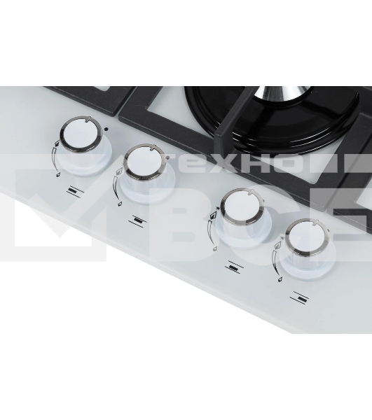 Газовая варочная панель Gefest ПВГ 2231-01 Р12, 4 конфорки, закаленное стекло, белый