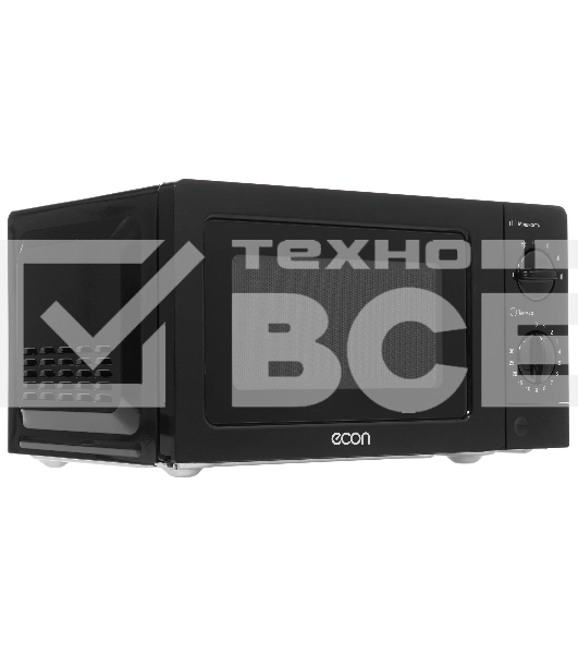 Микроволновая печь ECON ECO-2031M черный, 20 л, 700 Вт, переключатели - поворотный механизм