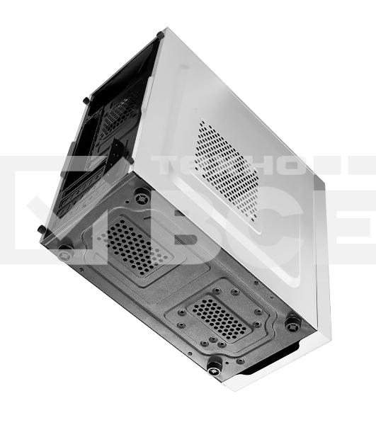 Компьютерный корпус MiniTower Ginzzu D380, RGB, mATX, 2xUSB2.0, белый,без БП, без вентиляторов