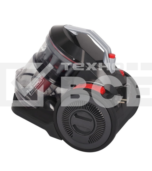 Пылесос Centek CT-2523 черный/красный, 420/2400 Вт, уборка сухая, пылесборник контейнер 3.5 л