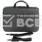 Сумка для ноутбука Сумка Continent CC-205GB(нейлон, серый, с голубой отстрочкой, 15,6''), фото4
