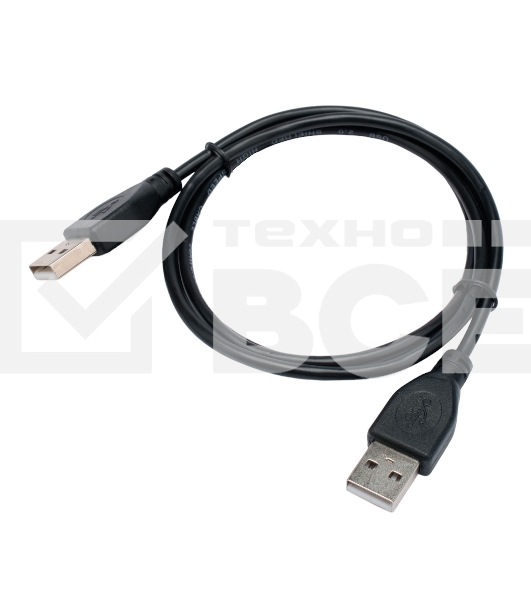 Кабель USB2.0 Cablexpert CC-USB2-AMAM-1M, AM/AM, экран, 28/26AWG, медь, Pro, 1м, черный, пакет
