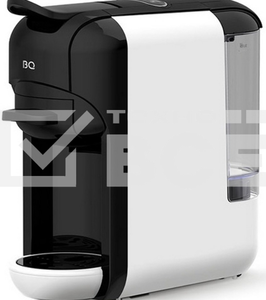 Кофеварка комбинированная BQ CM3000 черный/белый, исп. кофе - молотый, капсулы Nespresso/Dolce Gusto, 0.6 л, 1450 Вт, 19 Бар.