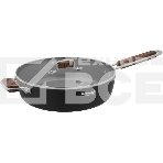 Сотейник Rondell Fjord RDA-1799, 28см, с крышкой, черный, фото 1