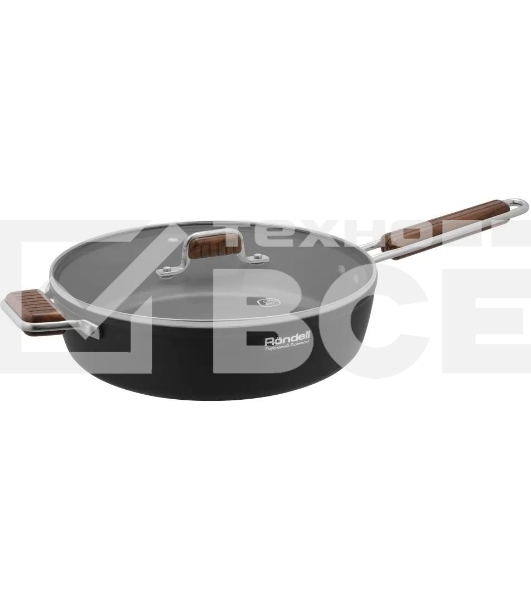 Сотейник Rondell Fjord RDA-1799, 28см, с крышкой, черный