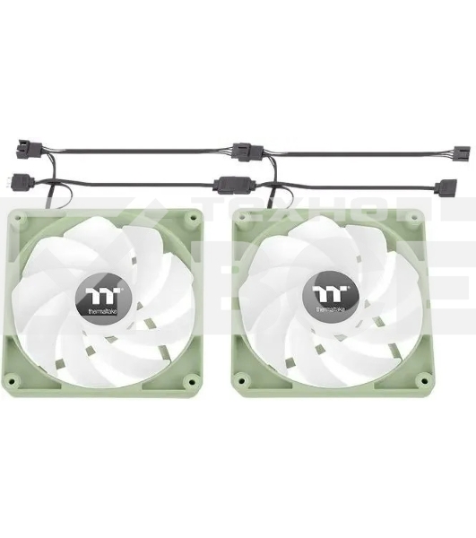 Комплект вентиляторов для корпуса Thermaltake CT120 Reverse ARGB (2 шт.) зеленый, 120 мм, 2000 об/мин, 31.2 дБ, 4 pin