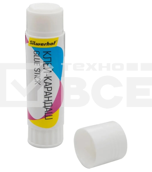 Клей-карандаш Silwerhof 40гр ПВА термоусадочная упаковка