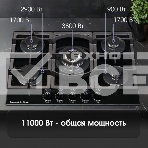 Газовая варочная панель Zigmund & Shtain M 26.7 B независимая, черный, фото4