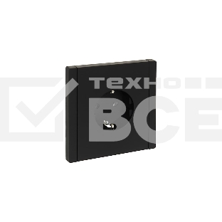 Розетка СП FORTE&PIANO FP114 16А с заземл. без защ. шторок безвинт. крепл. черный IEK FP-R11-16-1-K02