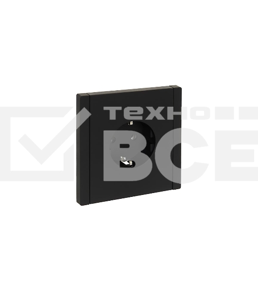 Розетка СП FORTE&PIANO FP114 16А с заземл. без защ. шторок безвинт. крепл. черный IEK FP-R11-16-1-K02