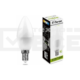 Лампа светодиодная FERON LB-770 (25942) 11W 230V E14 4000K свеча