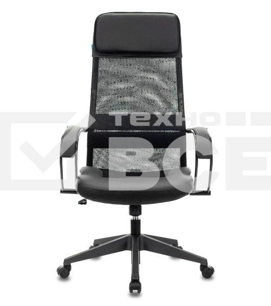 Кресло руководителя Бюрократ CH-608/BLACK TW-01 TW-11 черный, спинка сетка, искусст.кожа/ткань