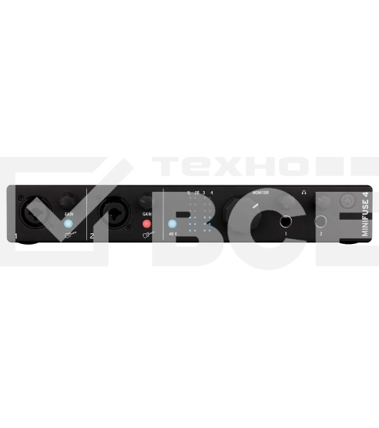Аудиоинтерфейс USB Arturia MiniFuse 4 Black [800103] 24бит/192кГц, два комбинированных входа XLR-1/4 (микрофонный/линейный/инструментальный) +48 В, два входа 6,3 Jack, 4 выхода 6,3 Jack, 2 выхода для наушников, MIDI In/Out, 2x USB Hub