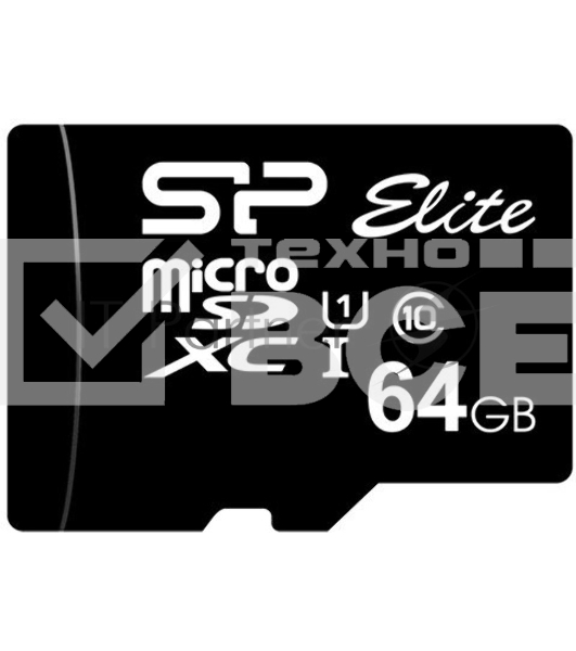 Флеш карта microSDXC 64Gb Class10 Silicon Power SP064GbSTXBV1V20 Elite w/o adapter