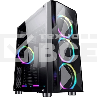 Компьютерный корпус Aerocool/Formula F-3401 (V1) черный без БП ATX 3x120мм 2xUSB 2.0 1xUSB 3.0 audio bott PSU