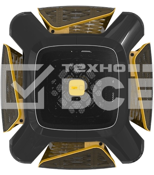 Компьютерный корпус без блока питания Geometric Future Model 2 The Ark, Mini-Tower, no fans, 3xUSB-A 3.0, 1xUSB 3.2 Type-C, mATX, mITX Black/Gold