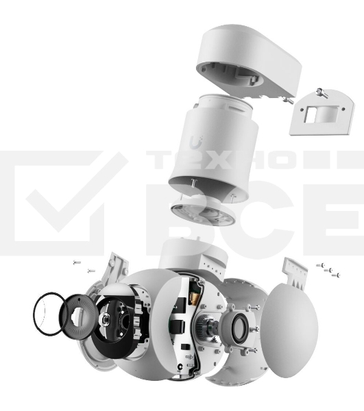 Камера видеонаблюдения Ubiquiti UniFi Protect Camera G5 PTZ 2K (4Mp), 30 к/с, ƒ/1.85–ƒ/2.4, IP66, ИК-подсветка до 20 м