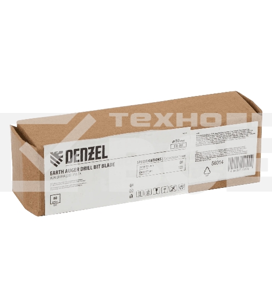 Нож шнека для грунта Denzel ER-80, диаметр 80 мм, комплект 2 шт