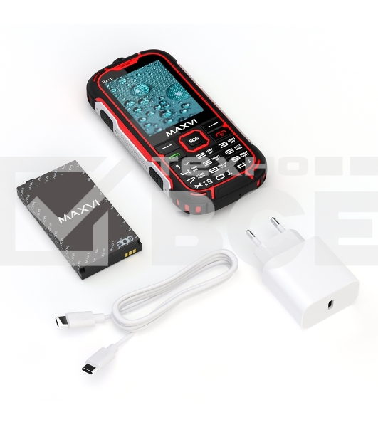 Мобильный телефон Maxvi R2 up красный