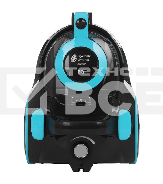 Пылесос BQ VC1810C черный/голубой, 380/1800 Вт, уборка сухая, пылесборник циклон 2.5 л