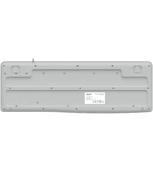 Клавиатура Acer OKW500 белый USB Multimedia (ZL.KBDEE.01S) кабель 1.8м