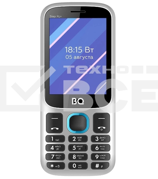 Мобильный телефон BQ 2820 Step XL+ белый/синий