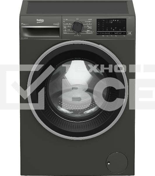 Стиральная машина Beko B3WFR572AB темно-серый, загрузка фронтальная 7 кг, 1200 об/мин., класс: А