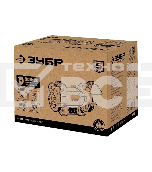 Заточной станок Зубр, d200 мм, 400 Вт, СТ-200