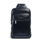 Рюкзак слинг мужской Piquadro Blue Square CA6589B2/BLU2, кожа, темно-синий, фото 1