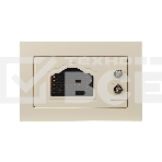 Микроволновая печь встраиваемая Lex BIMO 20.04 IV слоновая кость, 20 л, 700 Вт, переключатели - поворотный механизм, фото 1