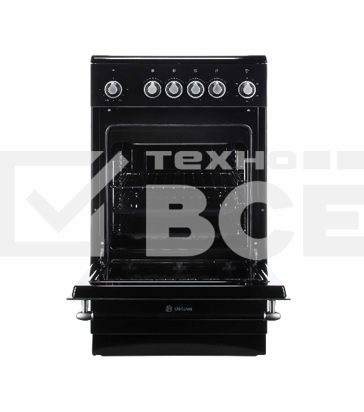 Плита электрическая De Luxe 506004.23ЭС-151 черный, конфорок 4 шт, духовка 60 л, 60 см x 87 см x 60 см