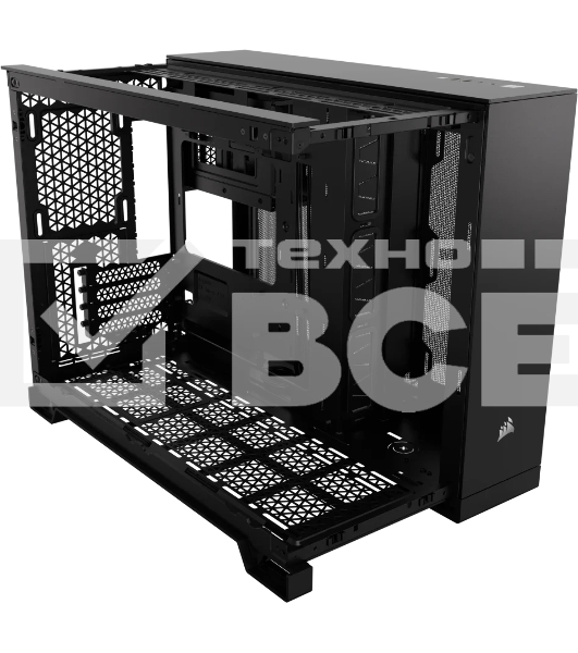Компьютерный корпус без блока питания Case Corsair 2500D Airflow, Midi-Tower, TG, no fan, 2xUSB-A 3.2, 1xUSB 3.2 Type-C, mATX, mITX черный