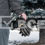 Перчатки универсальные Denzel 68087 искусственный мех, работа с сенсорным экраном, размер 9, фото10