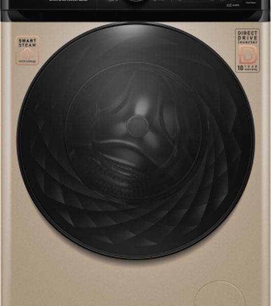 Стиральная машина Weissgauff WM 59411 Direct Drive Inverter Steam Champagne золотистая, загрузка фронтальная 11кг, 1400 об/мин., класс: A+++