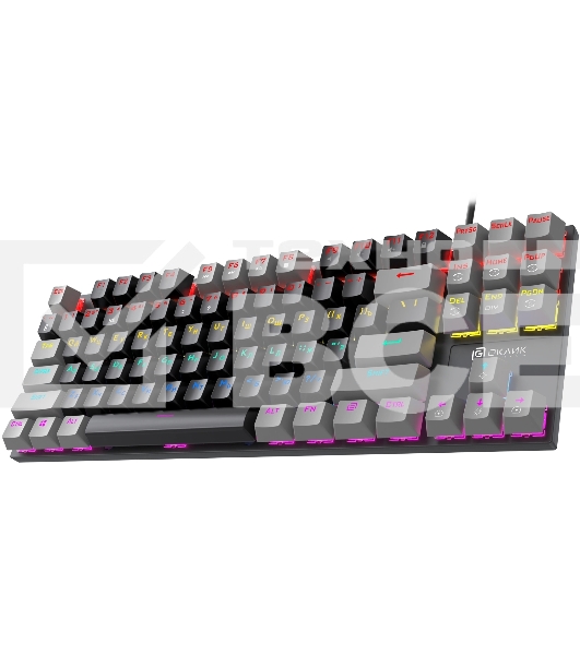 Клавиатура проводная Oklick K600X механическая черный/серый USB Multimedia for gamer LED