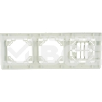 Рамка 3-местная Минск горизонтальная белая EKF Basic, фото2