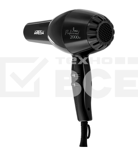 Фен Aresa AR-3229 черный, 2000 Вт, ионизация