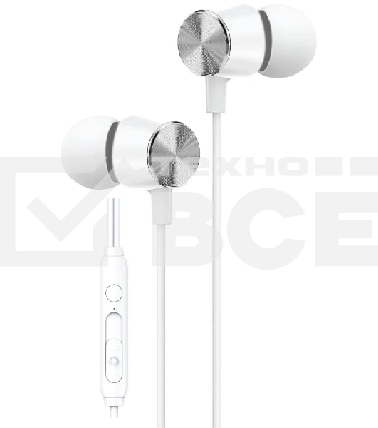 Проводные наушники Aksberry Y4 белый, вкладыши, проводной (USB Type-C), встроенный микрофон