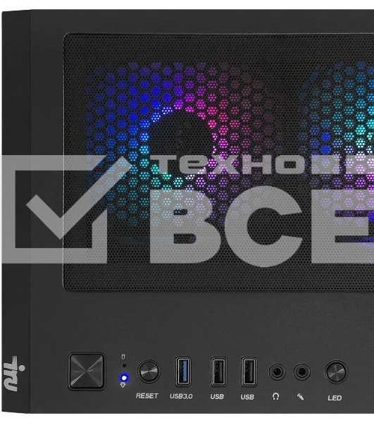 Компьютер IRU Tactio 510B7GP TWR i7 14700F (2.1) 64Gb SSD1Tb RTX5060TI 16Gb FreeDOS GbitEth 650W черный (RUS) (2146242)