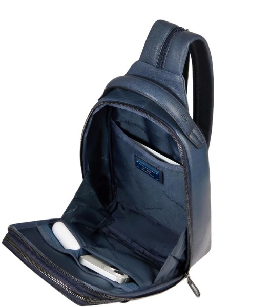 Рюкзак слинг мужской Piquadro Solm CA7028S141/AV серо-голубой кожа