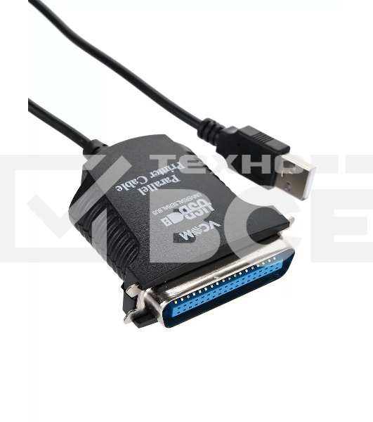 Кабель AM/LPT 1.8м VCOM Кабель-адаптер USB -> LPT (прямое подключение к LPT порту принтера), VUS7052