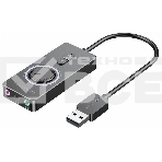 Внешняя звуковая карта Vention USB c регулятором громкости Черная, фото 1