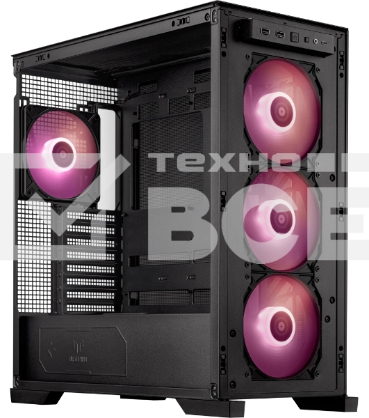 Компьютерный корпус ASUS TUF GAMING GT302 TG ARGb черный (90DC00I0-B19000) GT302/ARGb FANS/BLK