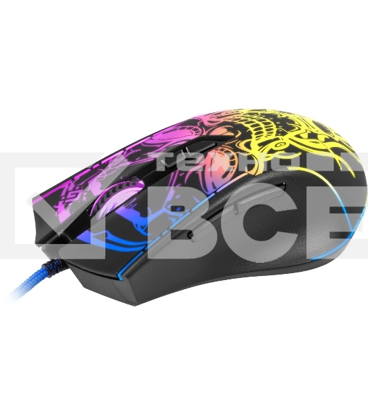 Мышь проводная Defender Bulletstorm GM-928 черный, 7200 dpi, USB, кнопки - 7