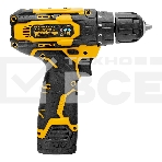 Дрель-шуруповерт Denzel CDQ-12, Аккумуляторная, 12В, 2 АКБ, Кейс, фото5