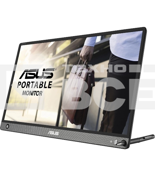 Монитор 15.6' ASUS ZenScreen MB16AHP IPS 1920x1080, 60 Гц, 5 мс, 16:9, 250 кд/м², micro HDMI, USB-C, динамики, черный