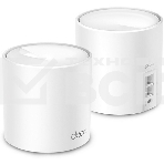 Бесшовный Mesh роутер TP-Link Deco X10 (DECO X10(2-PACK)) AX1500 10/100/1000BASE-TX белый (упак.:2шт), фото 1