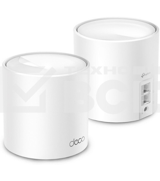 Бесшовный Mesh роутер TP-Link Deco X10 (DECO X10(2-PACK)) AX1500 10/100/1000BASE-TX белый (упак.:2шт)