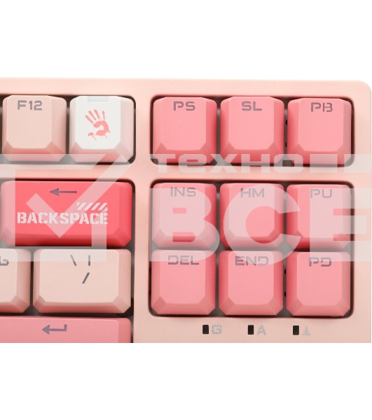 Клавиатура проводная A4Tech Bloody S87 Energy (S87 USB ENERGY PINK) USB розовый